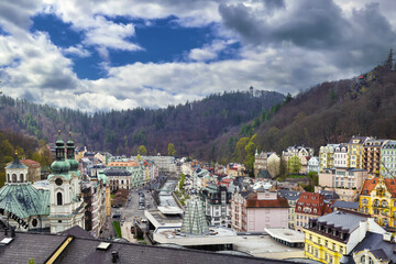 View of Karlovy Vary, Czech republic
