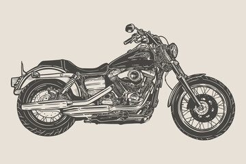 Vintage motorcycle concept - vector illustration