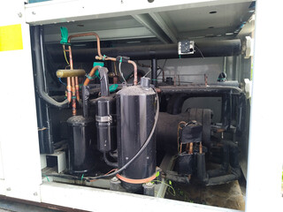 chiller.compressor unit.freon compressor of the cooling system.