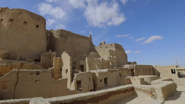 Panorama of the ancient city of Shali in the Siwa Oasis, Egypt