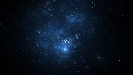 Galaxy billions stars and planets. Cosmic nebula in infinite universe. Light of distant stars and galaxy billions of light-years from Earth. 3d render