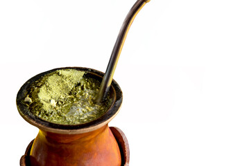 Yerba mate, chimarrao tee in white background, Farroupilha Week of the Gauchos