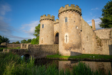 Fototapeta na wymiar Early Morning Photograph of Whittington Castle in Shropshire, England
