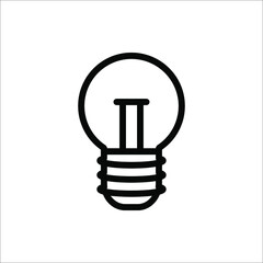 Light Bulb line icon vector, isolated on white background