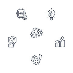 about automation icons set . about automation pack symbol vector elements for infographic web