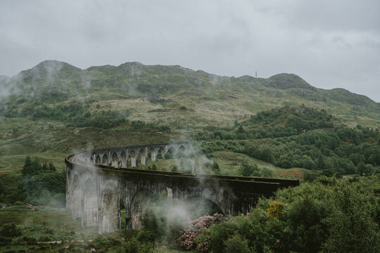 waterfall in the mountains