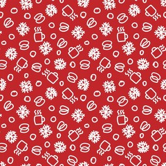 Coffee cups seamless pattern design