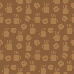 Coffee cups seamless pattern design