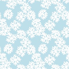 Christmas Snowflakes Holiday seamless pattern background