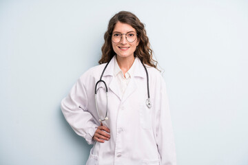 young adult pretty woman. physician concept
