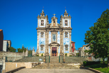 Church of Saint Ildefonso in porto, portugal - obrazy, fototapety, plakaty