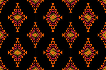 Gradient squares, orange, red, yellow, green, arranged in a row to form a flower. Placed on a black background with a pattern that can be connected at any point
