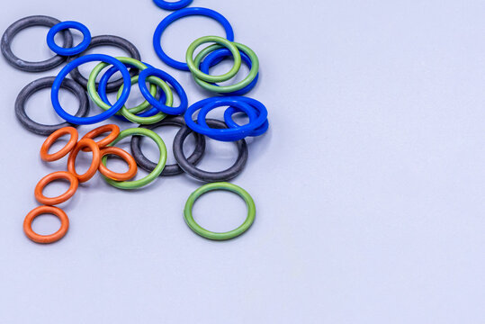 Hydraulic O-ring rubber with copy space.