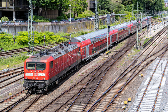 KIEL, GERMANY - JUNE 11, 2022: DB regional train at Kiel main station