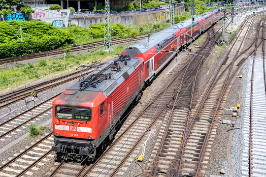 KIEL, GERMANY - JUNE 11, 2022: DB regional train at Kiel main station