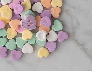 heart shaped candies