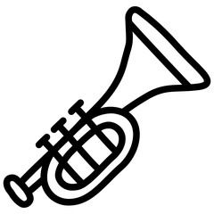 handdrawn trumpet icon © zulfa
