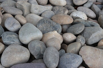 Fototapeta na wymiar round pebbles