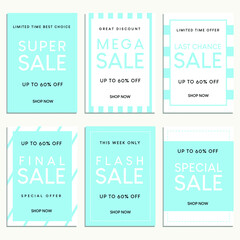 Set of sale banner template design.
