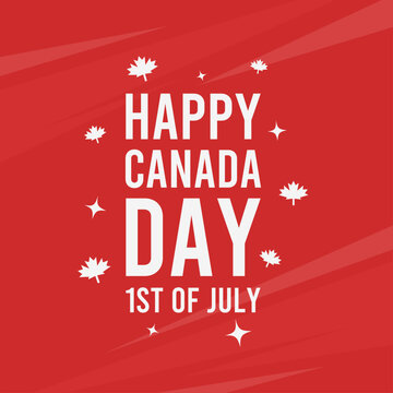 happy canada day poster for greeting card,advertising,social media post,marketing,promotion,etc