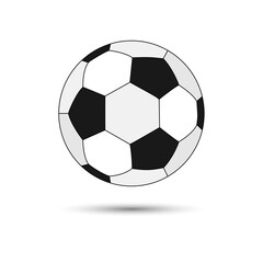 Soccer ball on a white background. Vector illustration.