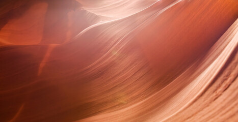 Red orange sandstone rock background. Antelope Canyon, slot canyon in Arizona.