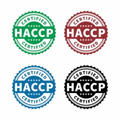 Fototapeta na wymiar Set of HACCP Certified icon on white background. Vector stock illustration