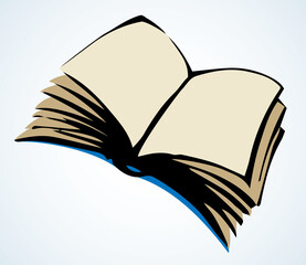 Open book. Vector doodle symbol