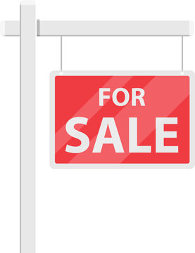 For sale house sign clipart design illustration