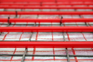 Underfloor heating in construction of new house