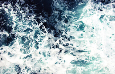 Fototapeta na wymiar Water wave background top view