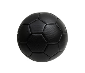 Black soccer ball isolated on white