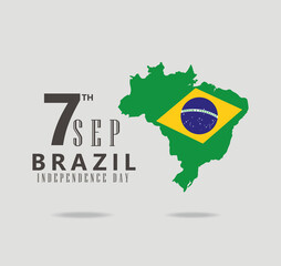 brazil independence day lettering