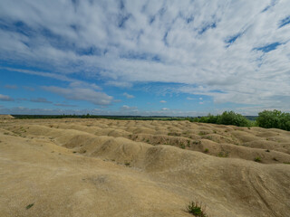 An endless dry hilly surface, like on Mars