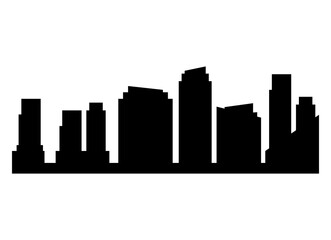 Obraz premium buildings cityscape silhouette