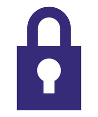 blue padlock silhouette