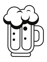 monochrome beer jar drink