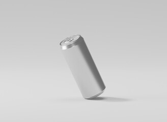 Aluminum soda can mockup, Metal can of 3d realistic container for beer or energy drink