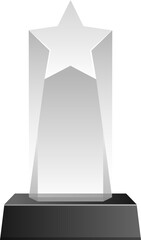 Winner glass award clipart design illustration