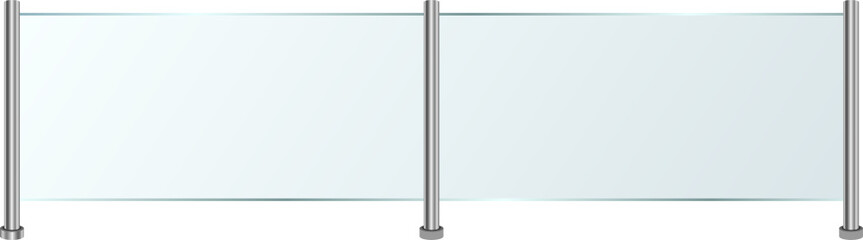 Glass railing clipart design illustration