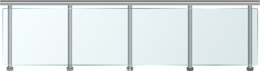 Glass railing clipart design illustration