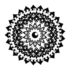 black mandala decoration