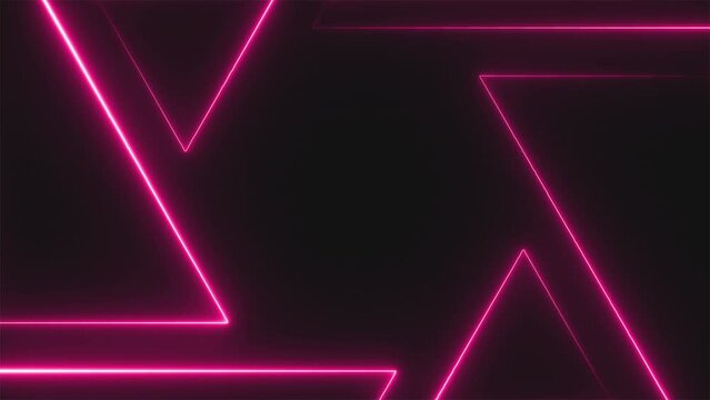 Neon Pink Lines Animation. Seamless Loop. 4K