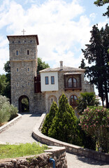 Fototapeta na wymiar Tvrdos Monastery is a 15th-century Serbian Orthodox monastery near the city of Trebinje, Republika Srpska. The 4th-century foundations of the first Roman church on the site are still visible.