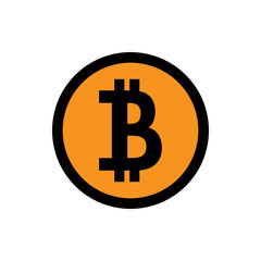 Bitcoin logo. Crypto currency btc vector icon.