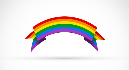 Gay pride banner with rainbow colored flag for Pride Month