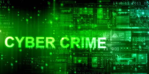 2d illustration abstract Cyber crime

