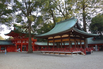 大宮氷川神社　舞殿　楼門　埼玉県　さいたま市