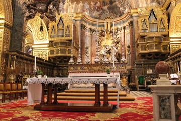 baroque co-cathedral (st john) in valletta (malta) 