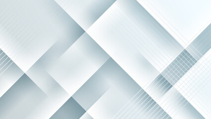 Abstract white geometric shape with futuristic concept background